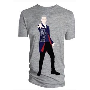 Dr Who Men’s “100% Rebel Time Lord” Cotton Tee